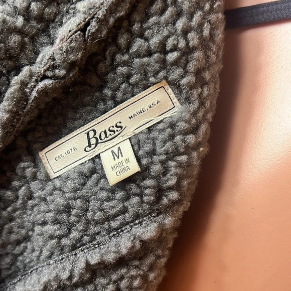 Bass Women’s Vest Fleece Size M Gray Fall Western Collar Sterling Lapel - Picture 6 of 8